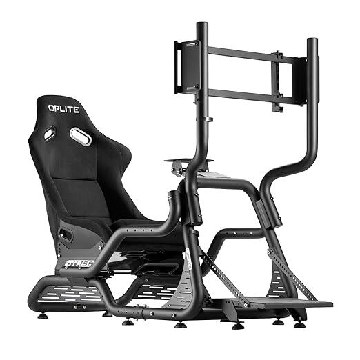 OPLITE GTR S8 Infinity Cockpit für Simracing und Flightsim-Fahrsimulation schwarz