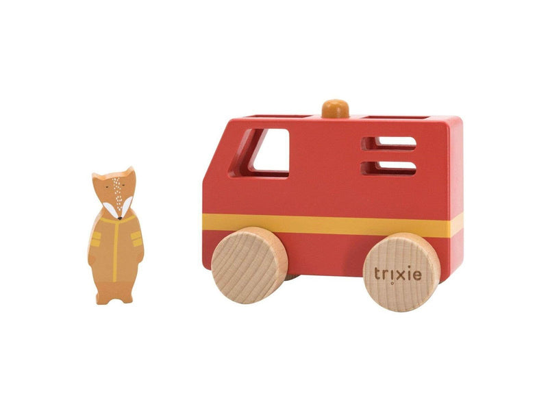 Trixie Baby Wooden Animals Fire Truck Small