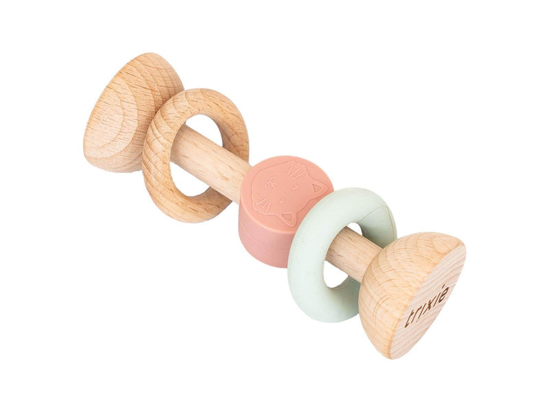 Trixie Wooden Silicone Rattle - Mrs. Cat