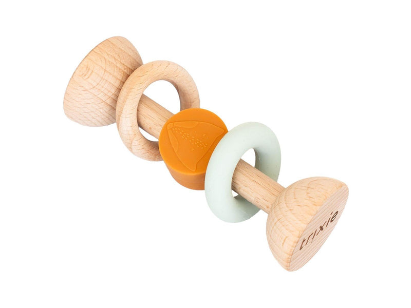 Trixie Baby Wooden Silicone Rattle - Mr. Fox
