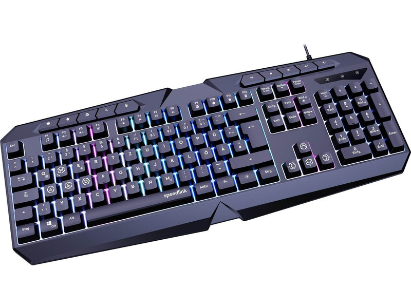 Speed-Link LUDICIUM RGB Rainbow - Gaming Tastaturen - Englisch - US - Schwarz