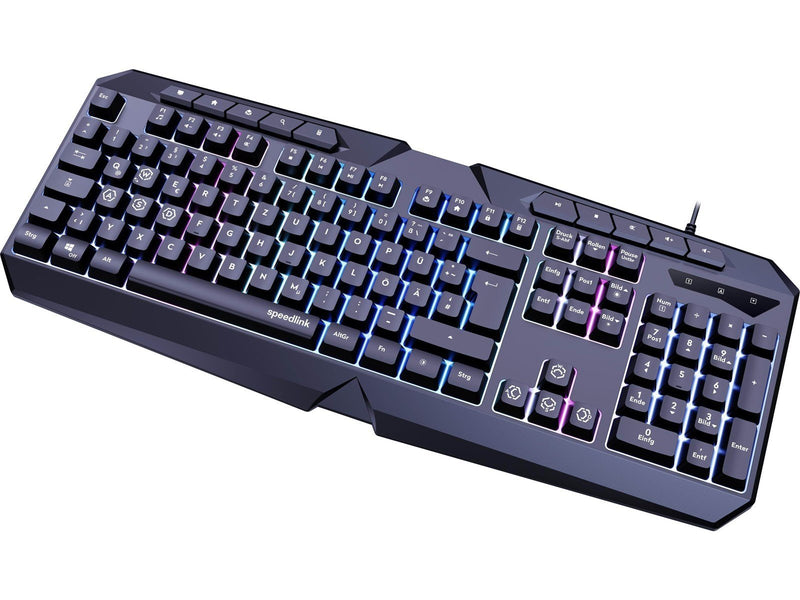 Speed-Link LUDICIUM RGB Rainbow - Gaming Tastaturen - Englisch - US - Schwarz