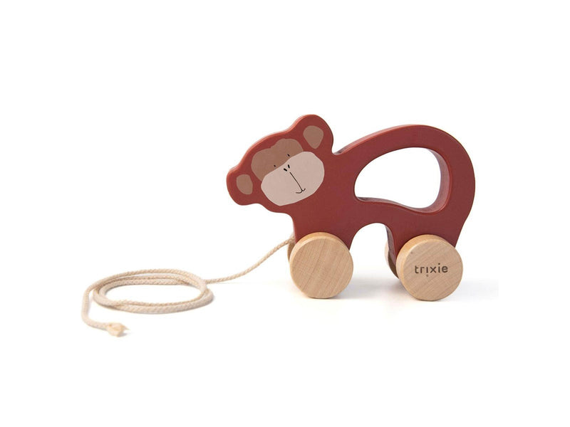 Trixie Baby Wooden Pull Figure - Mr. Monkey