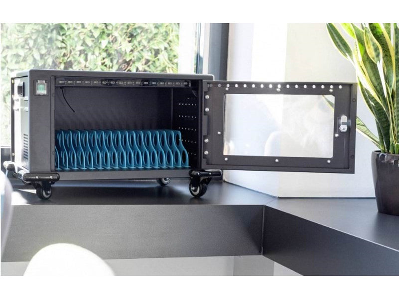 DIGITUS cart - for 16 netbooks/tablets - black RAL 9005