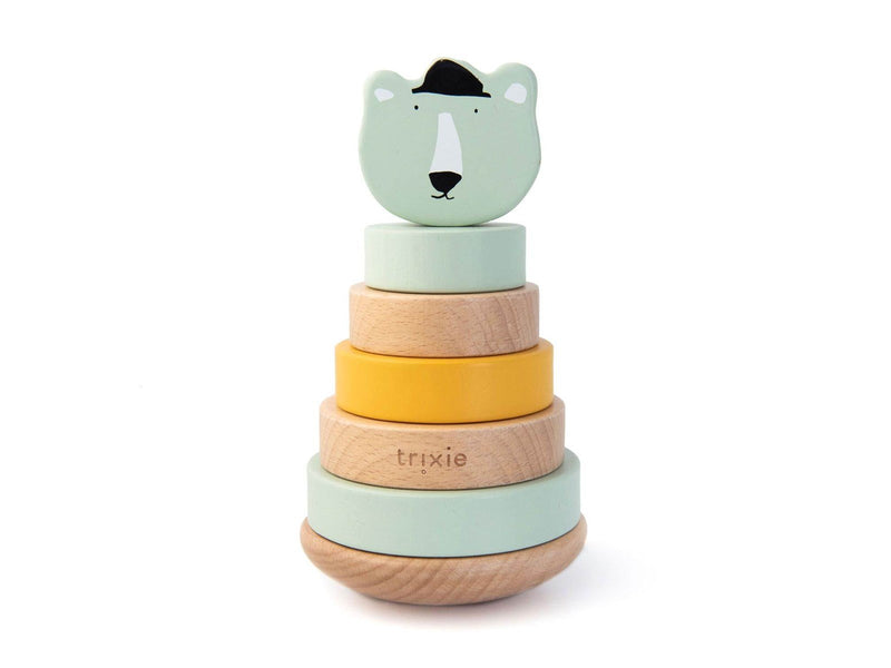 Trixie Baby Wooden Stacking Toys - Mr. Polar Bear 7 parts