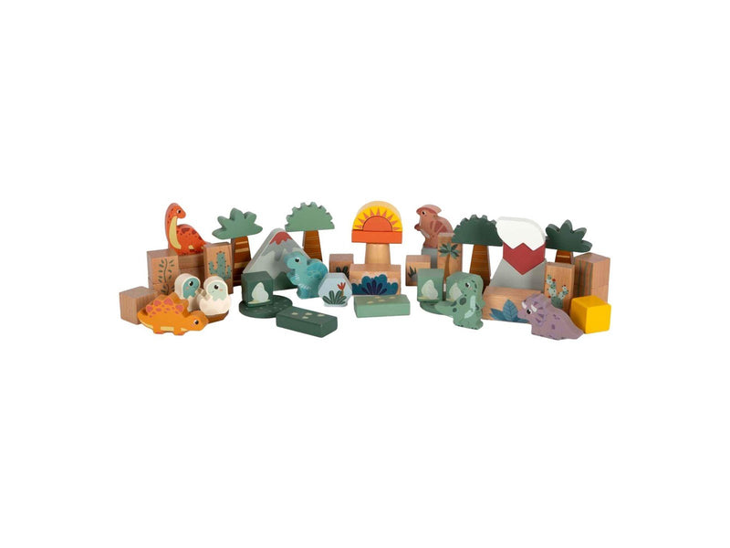 Small Foot - Wooden Building Blocks Dino 50pcs.