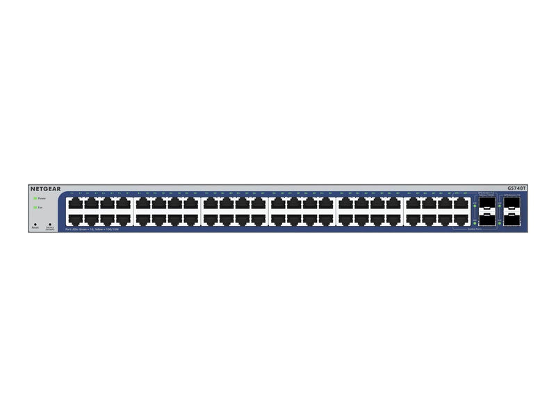 Netgear GS748T - V6 - switch - 48 ports - smart - rack-mountable