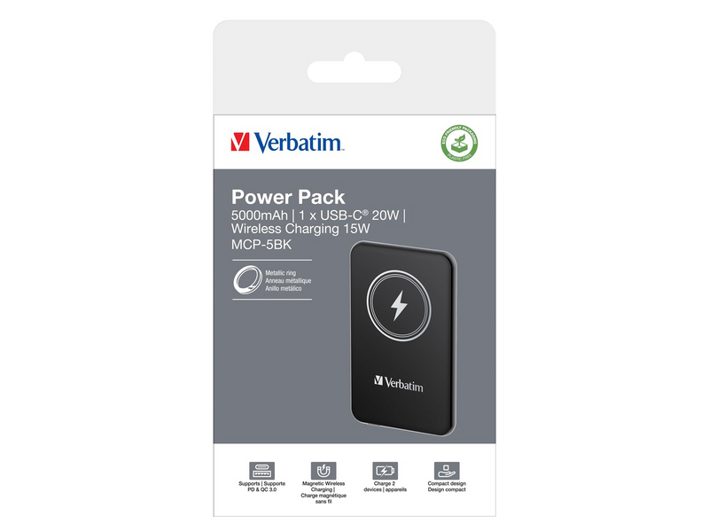 Verbatim Charge 'n' Go Powerbank (Akku) - schwarz - 5000 mAh