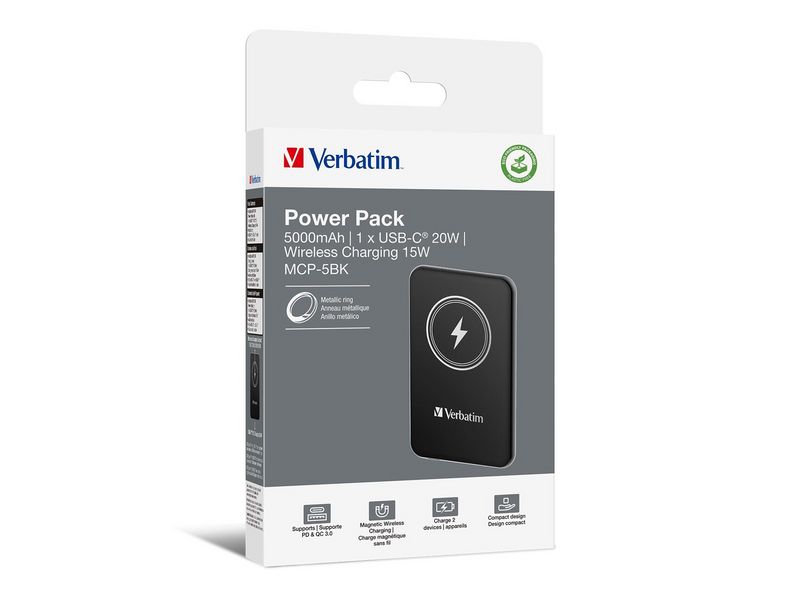 Verbatim Charge 'n' Go Powerbank (Akku) - schwarz - 5000 mAh