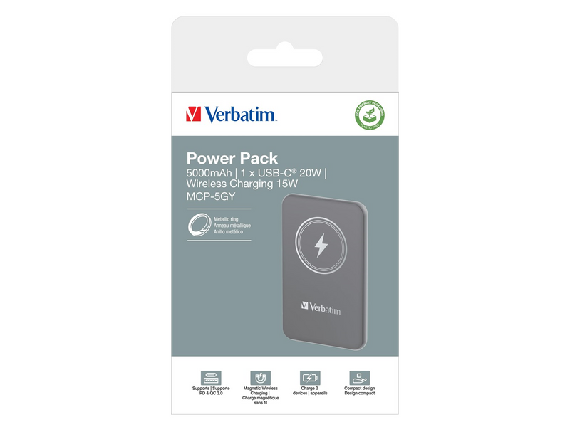 Verbatim Charge 'n' Go Powerbank (Akku) - Grau - 5000 mAh