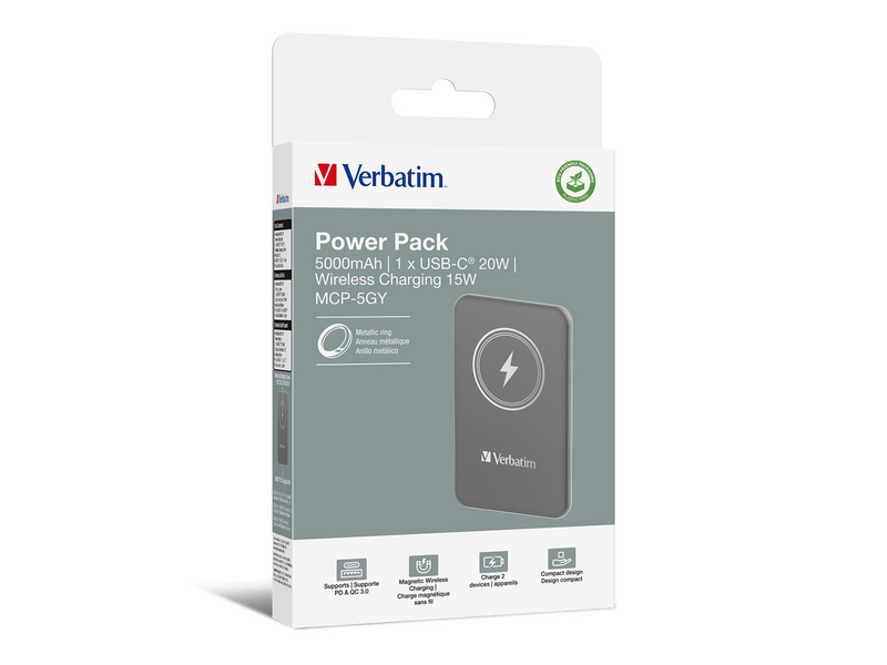 Verbatim Charge 'n' Go Powerbank (Akku) - Grau - 5000 mAh