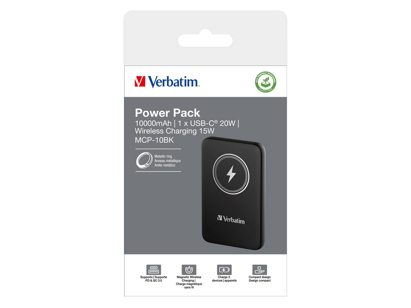 Verbatim Charge 'n' Go Powerbank (Akku) - schwarz - 10000 mAh