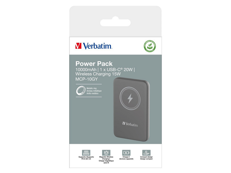 Verbatim Charge 'n' Go Powerbank (Akku) - Grau - 10000 mAh