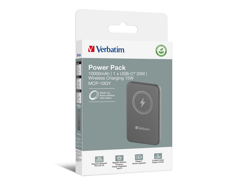 Verbatim Charge 'n' Go Powerbank (Akku) - Grau - 10000 mAh