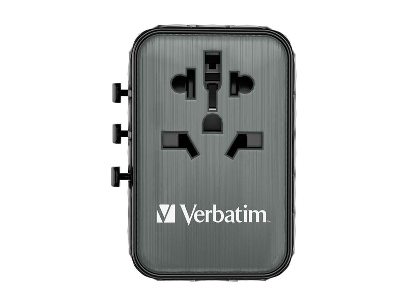 Verbatim UTA-05 power adapter - GaN III universal - 2 x USB-C 2 x USB - 65 Watt