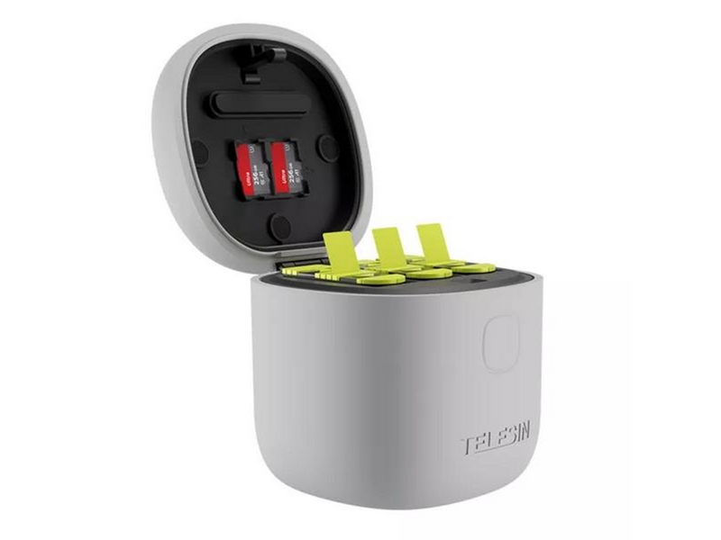 TELESIN 3-slot waterproof charger Allin box for GoPro Hero 12 / Hero 11 / Hero 10 / Hero 9