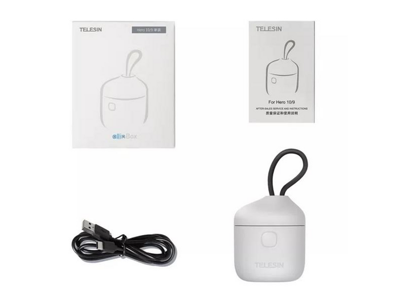 TELESIN 3-slot waterproof charger Allin box for GoPro Hero 12 / Hero 11 / Hero 10 / Hero 9