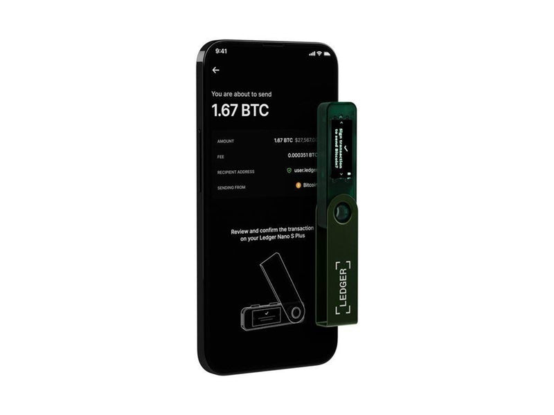 Ledger Nano S Plus Crypto Hardware Wallet - Emerald Green