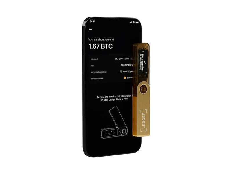 Ledger Nano S Plus Crypto Hardware Wallet - Gold