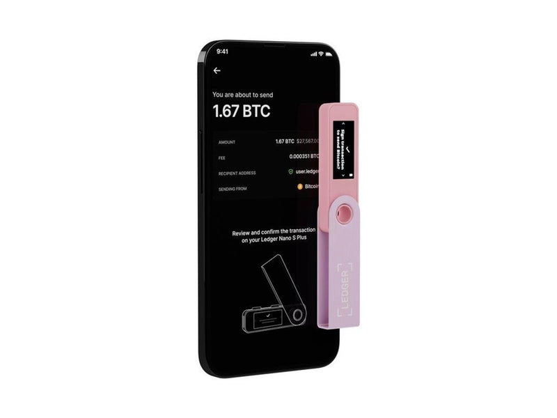 Ledger Nano S Plus Pastel Crypto Hardware Wallet - Pink
