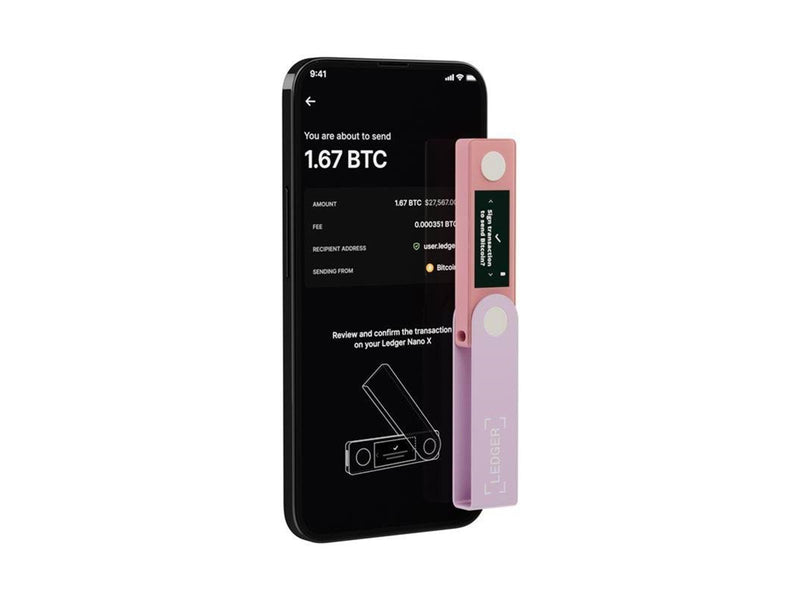 Ledger Nano X Crypto Hardware Wallet - Pastel Pink