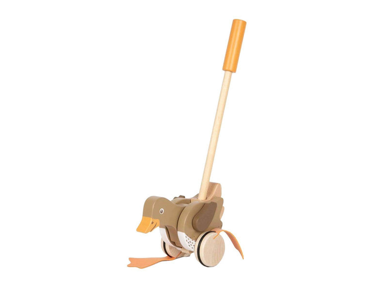 Small Foot - Wooden Push Figure Duck with Moving Head