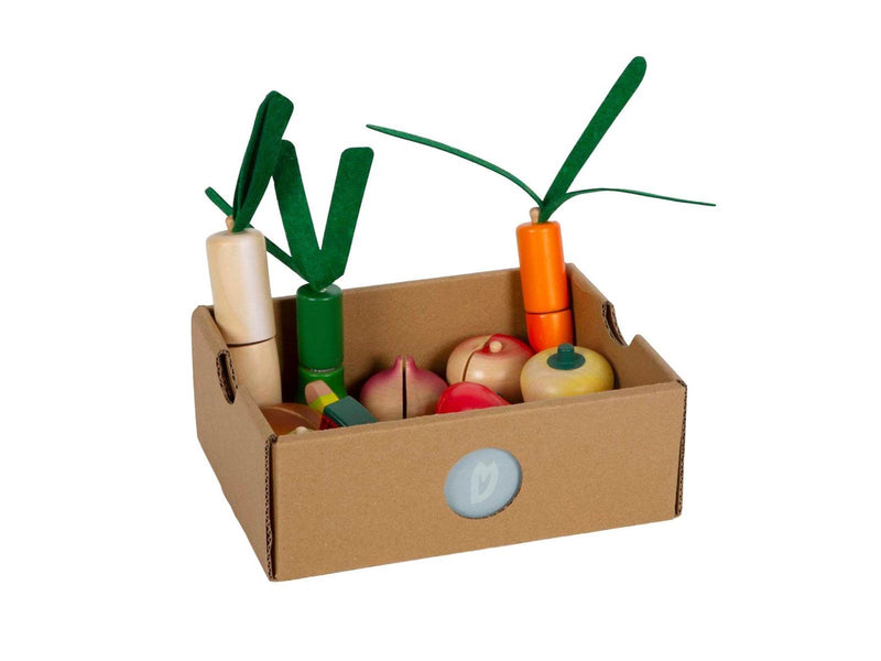 Small Foot - Wooden Cutting and Vegetable Play Set Fresh 14pcs.