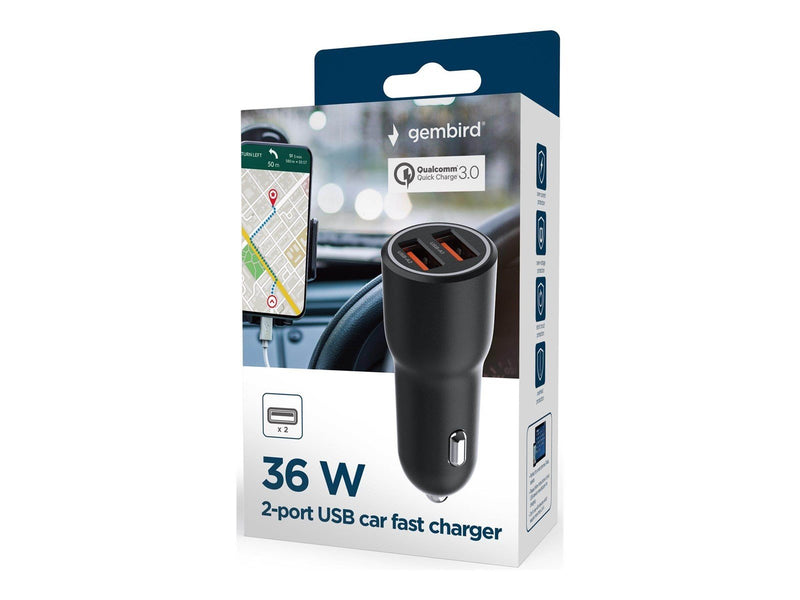 Gembird Car Power Adapter - USB Type-A QC3.0 - 36W