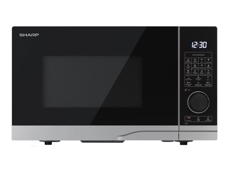 Sharp Premium series YC-PC254AE-S - microwave oven with convection and grill - freestanding - silver
