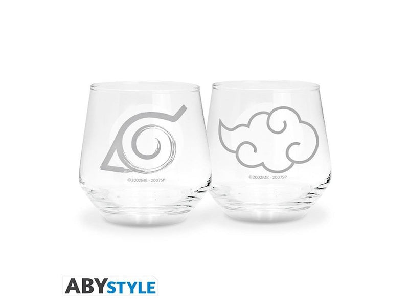 ABYstyle - NARUTO SHIPPUDEN - 2 Glass Set - Konoha & Akatsuki x2 - Glas