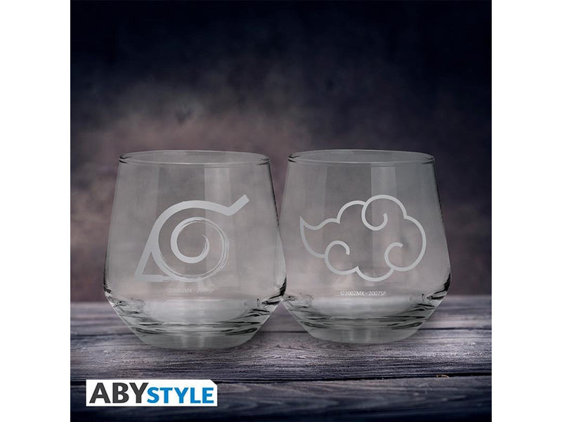 ABYstyle - NARUTO SHIPPUDEN - 2 Glass Set - Konoha & Akatsuki x2 - Glas