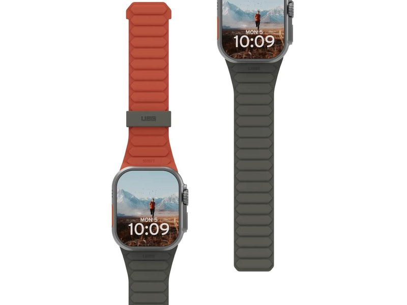 UAG Pathfinder Silicone Strap for Apple Watch - Olive/Rust - 44/45/46/49mm
