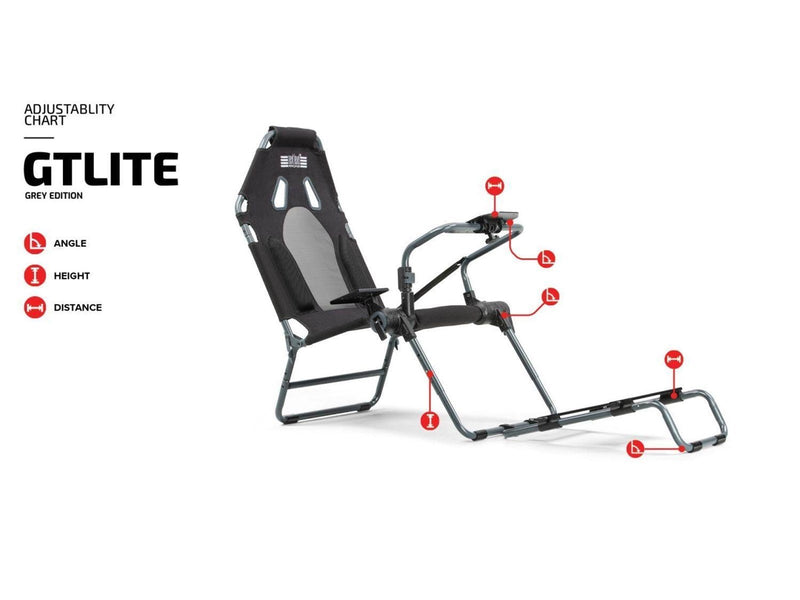 Next Level Racing GT Lite Racing Foldable Cockpit - Grey - Miscellaneous