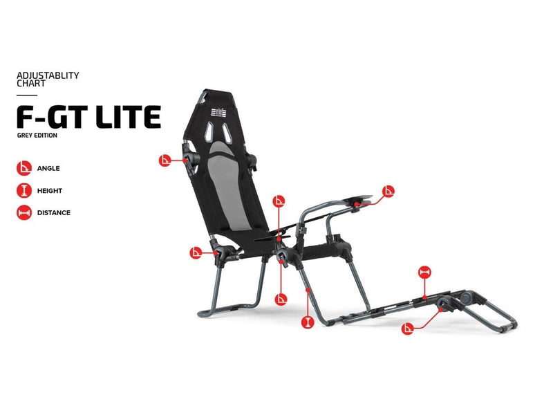 Next Level Racing F-GT Lite Formula and GT Foldable Simulator Cockpit- Grey - Miscellaneous