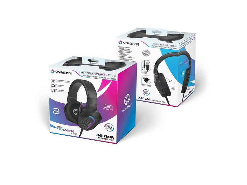 Oniverse Meteor - Carbon Black - Wired Headset - Sony PlayStation 4