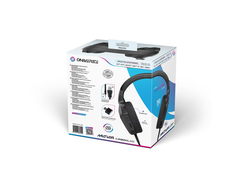 Oniverse Meteor - Carbon Black - Wired Headset - Sony PlayStation 4