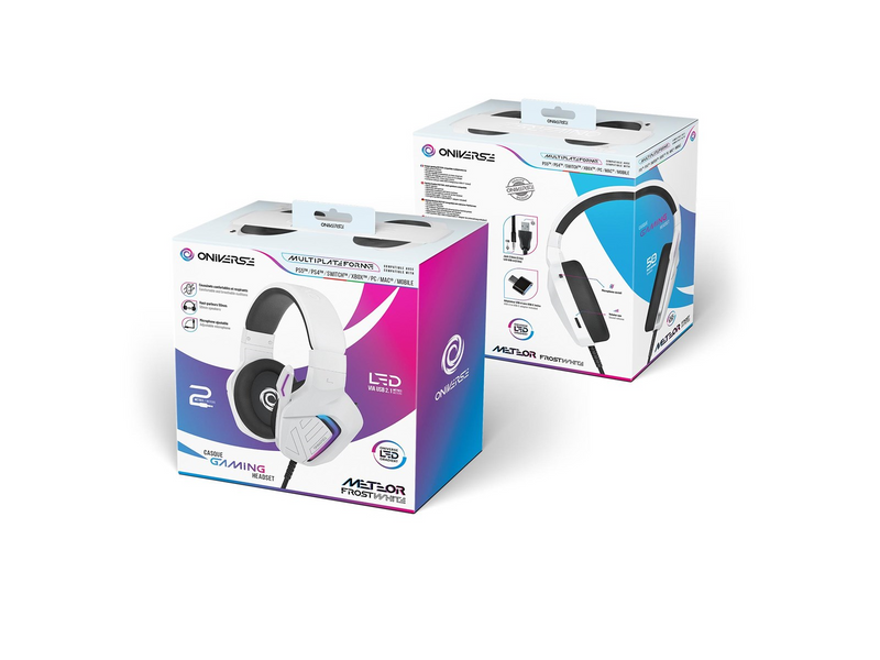 Oniverse Meteor - Frost White - Wired Headset - Sony PlayStation 4