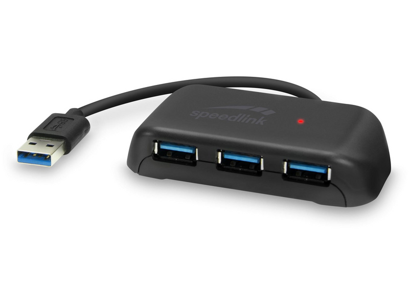 Speed-Link SNAPPY EVO USB-Hubs - USB 3.1 - 3 - Schwarz