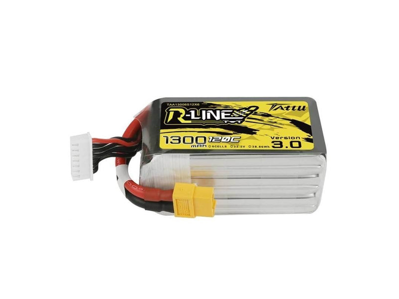 Gens ace &Tattu R-Line Version 3.0 1300mAh 22.2V 120C 6S1P XT60 battery