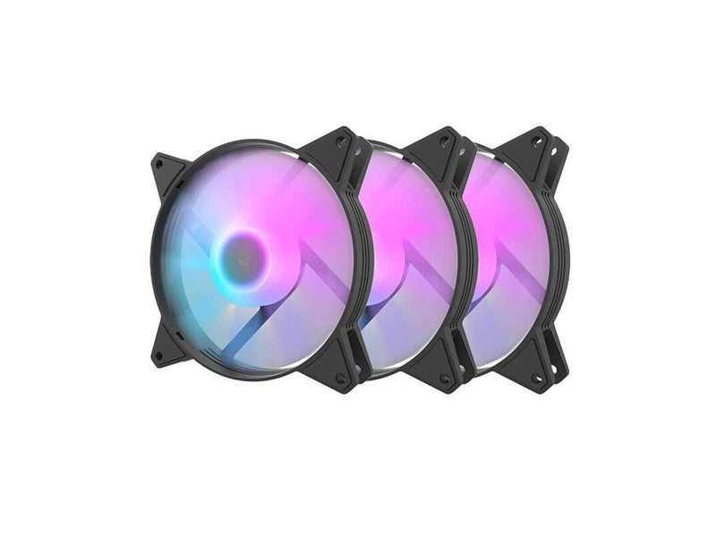Darkflash Computer Fan Set C6 RGB 3in1 120x120 (black) - Gehäuselüfter - 120mm - Schwarz - 20 dBA