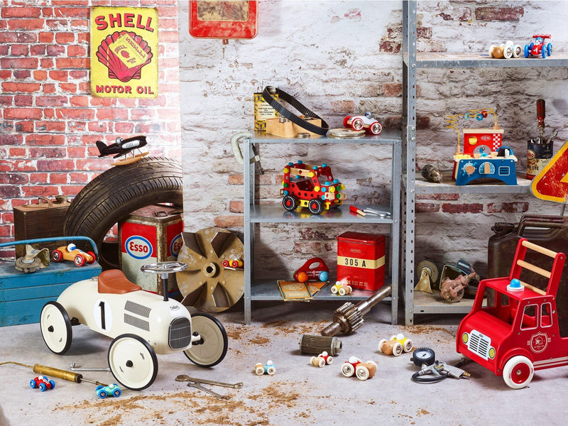 Vilac Push-Along Trolley Fire Truck