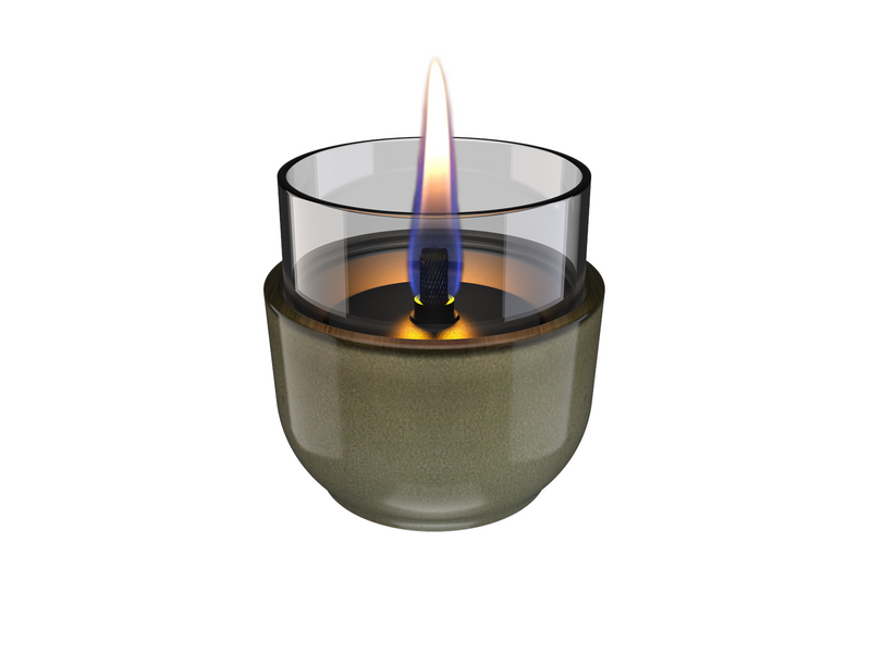 Tenderflame Violet 8 Green Reactive Porcelain