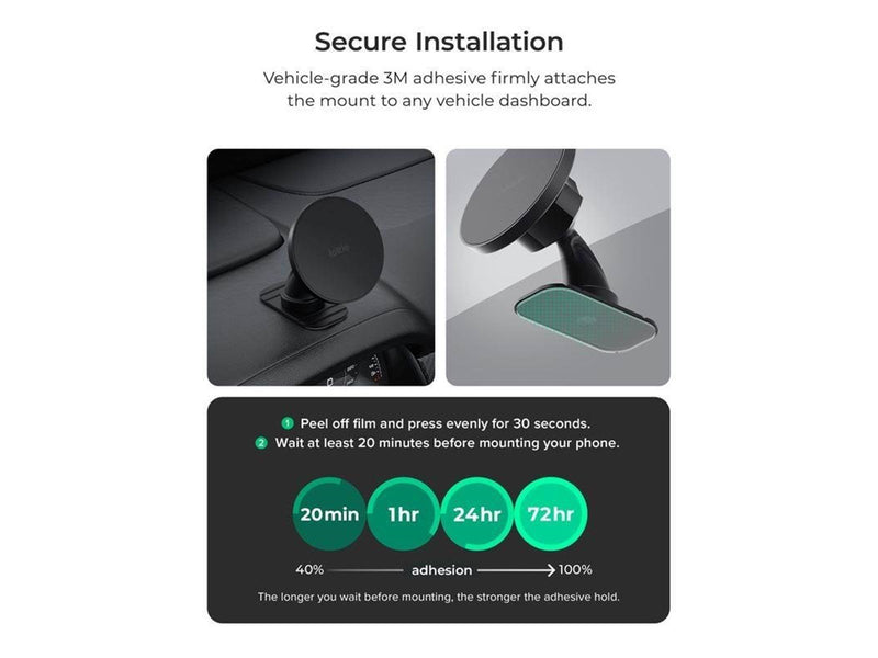 iOttie iTap 3 MagSafe Flush Mount with Magnetic Ring Adapter