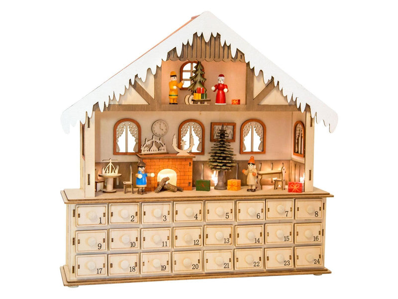 Small Foot Wooden Advent Calendar Living Room with Lights