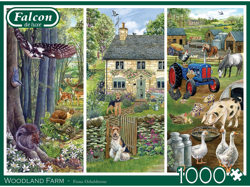 Jumbo Falcon Jigsaw Puzzle - Woodland Farm 1000pcs. Boden