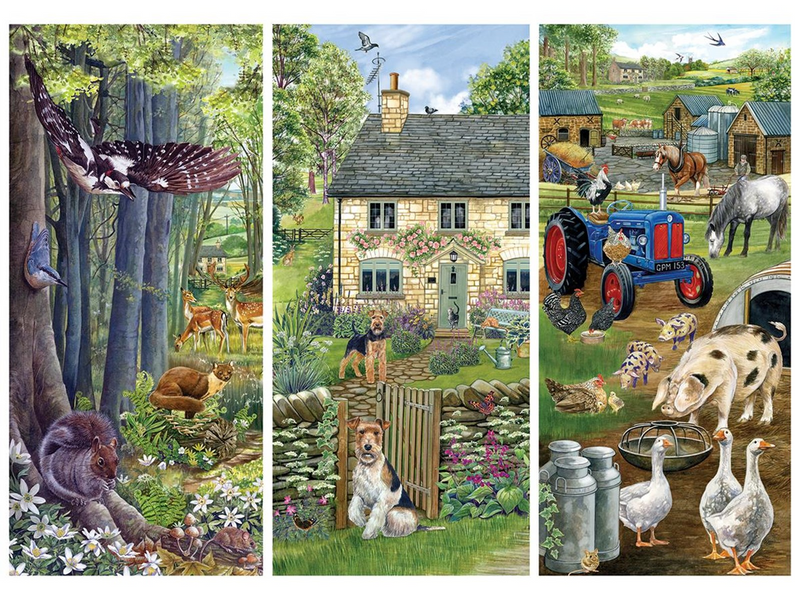Jumbo Falcon Jigsaw Puzzle - Woodland Farm 1000pcs. Boden
