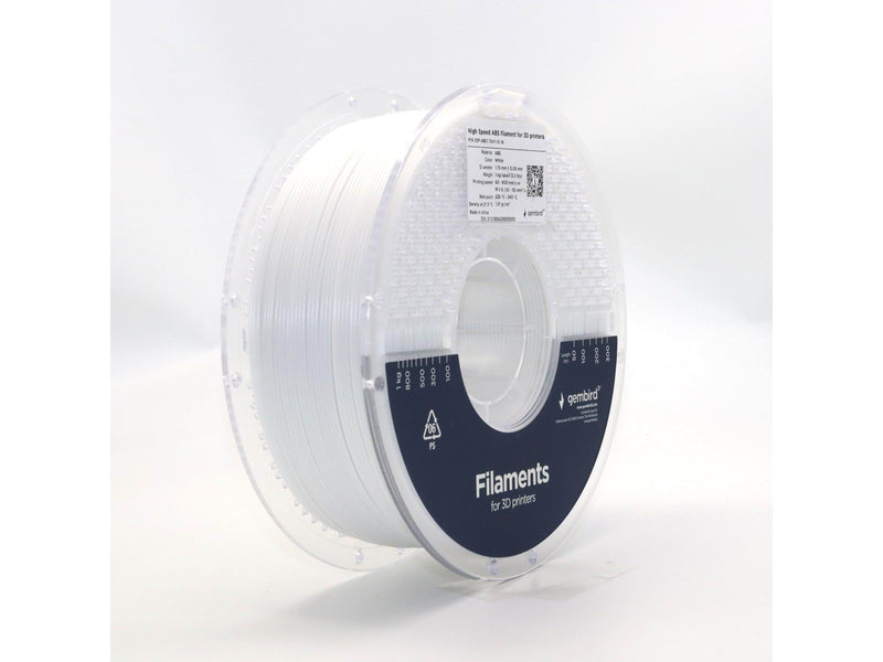 Gembird High Speed ABS - White - 1.75mm ø - 1 kg