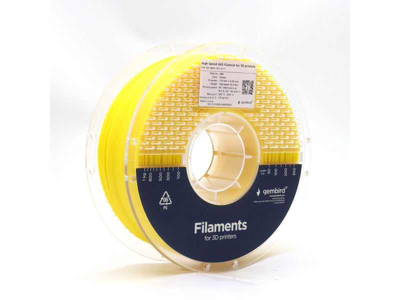 Gembird High Speed ABS - Yellow - 1.75mm ø - 1 kg