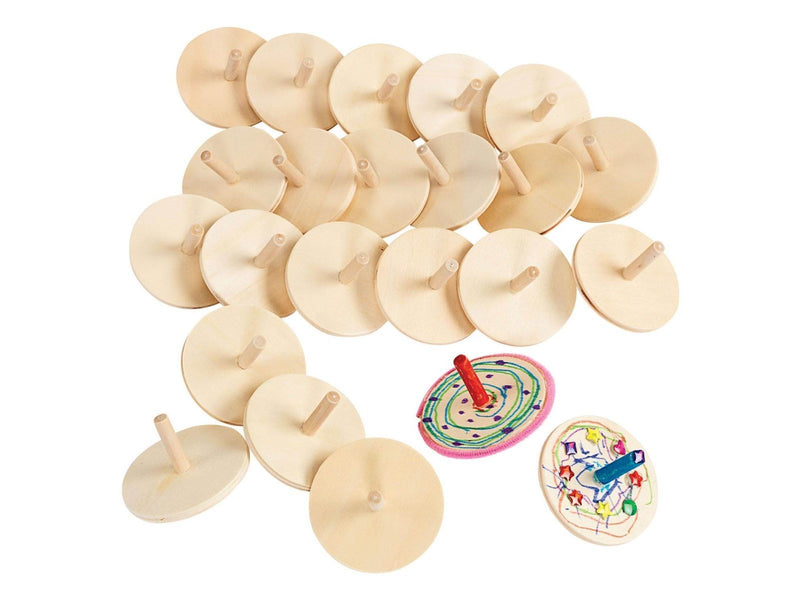 Colorations - Wooden Spinning Tops Set of 24