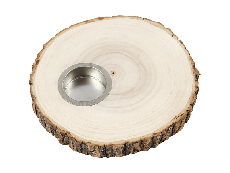 Creativ Company Wooden Disc Tea Light Holder 14-16cm